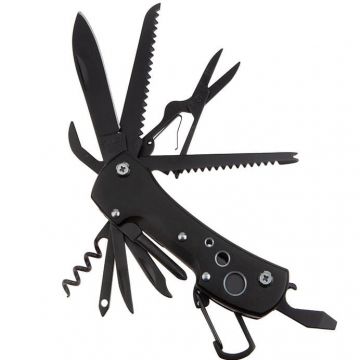 Briceag multifunctional DEPOX , Outdoor Companion, otel inoxidabil, 14 functii, negru, 18 cm