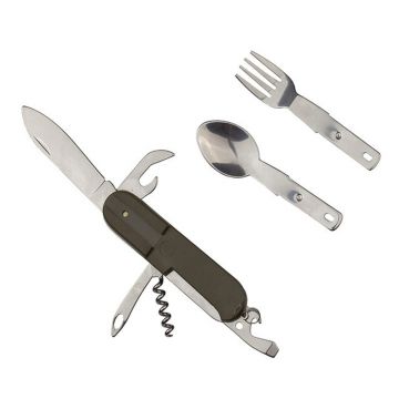 Briceag multifunctional DEPOX , Special Outdoor, otel inoxidabil, 7 functii, kaki, 16 cm, husa inclusa