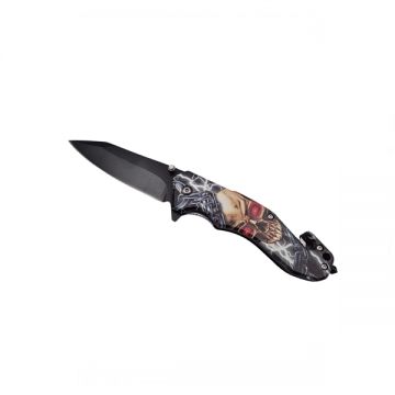 Briceag semi-automat, DEPOX , Skull Head, dispozitiv spart geam, 20 cm