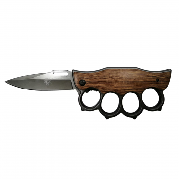 Briceag tip pumnal de vanatoare DEPOX , Nature Call, maner lemn, 21 cm, maro