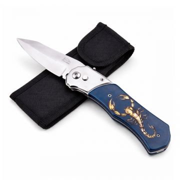 Cutit automat, DEPOX , design compact, 24 cm, bleumarin
