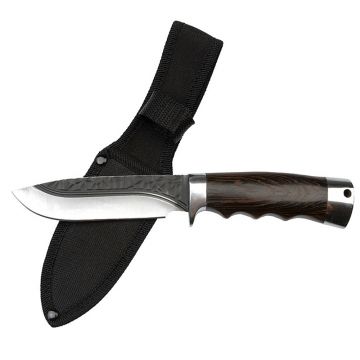 Cutit de vanatoare DEPOX , Bohemian Blade, 23 cm, otel inoxidabil, maro, teaca inclusa