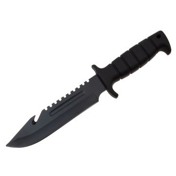 Cutit de vanatoare DEPOX , Military Assault, 29 cm, negru, teaca inclusa