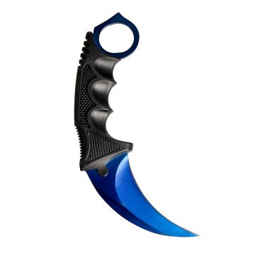 Cutit de vanatoare DEPOX , Style Blade, otel inoxidabil, albastru, 19 cm, teaca inclusa