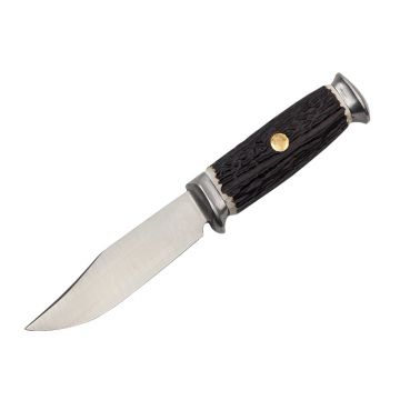 Cutit de vanatoare DEPOX , Surviving Specialist, 21 cm, otel inoxidabil, maro, teaca piele