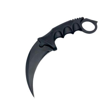 Cutit karambit de vanatoare DEPOX , Comando Specialist, teaca si snur de agatat, 18.5 cm, negru
