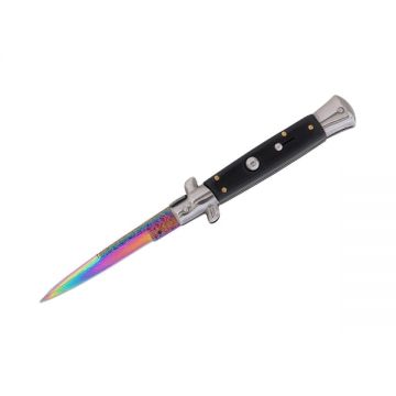 Cutit pliabil cu arc, DEPOX , design italian clasic, husa inclusa, 22 cm, multicolor