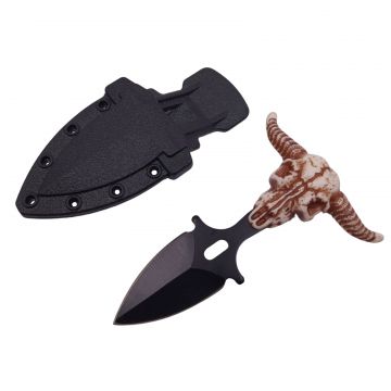 Cutit tactic de vanatoare DEPOX , Death Valley, 9 cm, negru, teaca cu prindere curea