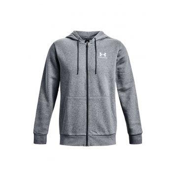 Hanorac sport barbati  gluga - fleece ultra-moale - 80% bumbac - gri