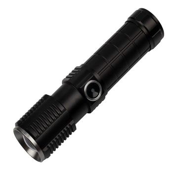 Lanterna de supravietuire DEPOX , AuSsenleuchte, metalica, LED, USB, zoom, negru