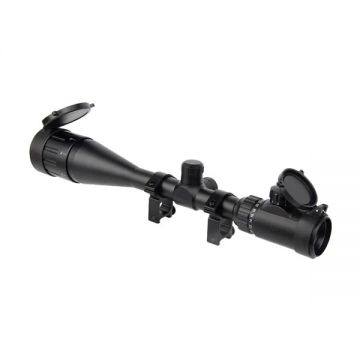 Luneta Airsoft, 6-24X50, tinta cu fascicul LED, metalic, 39.5 cm, negru