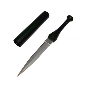Mini cutit de vanatoare DEPOX , Home Run, model bata baseball, otel inoxidabil, 11.5 cm, negru