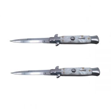 Pachet doua bricege de vanatoare Italian Spirit, otel inoxidabil, 22.5 cm, argintiu, husa inclusa