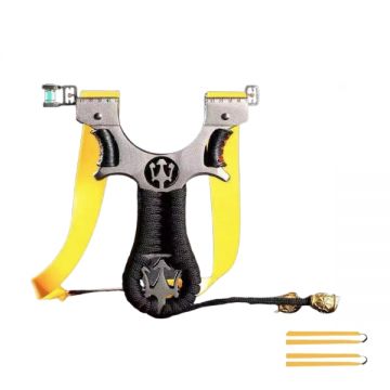Prastie de precizie multifunctionala cu laser, DEPOX , metal cu vizor optic, 2 elastice de rezerva, 11 cm, negru