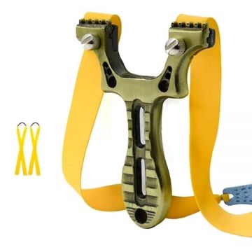 Prastie multifunctionala, DEPOX , metal, 2 elastice de rezerva, verde, 11 cm