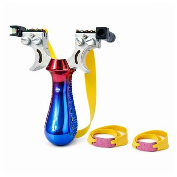 Prastie profesionala metalica cu laser, DEPOX , pentru vanatoare si tir outdoor, rosu albastru, 11.5 cm