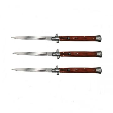 Set 3 Bricege automate, Italian Blade, Stiletto, DEPOX , otel inoxidabil, 33 cm, husa inclusa, maro