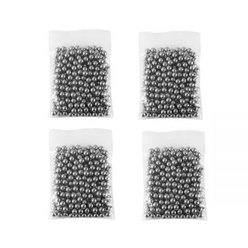 Set 400 bile metalice pentru airsoft si prastie 7 mm, argintiu