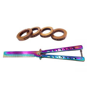 Set Briceag Fluture Rainbow si Rozeta extensibila , DEPOX  , 22 cm