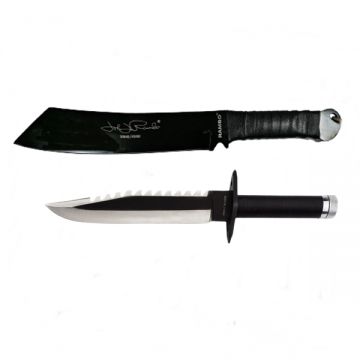 Set Cutit de vanatoare, 35 cm si Maceta, 43 cm, DEPOX , Teaca inclusa