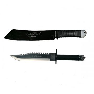 Set Cutit de vanatoare First Blood si Maceta Rambo, DEPOX , Teaca inclusa