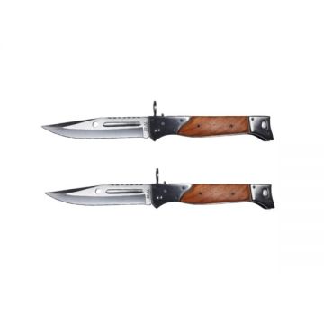 Set doua briceaguri de vanatoare, AK-47 Assault, 34 cm, teaca inclusa, maro