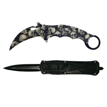 Set doua briceaguri de vanatoare DEPOX , karambit si automat, multicolor
