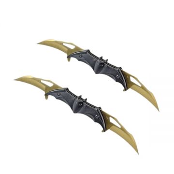 Set doua bricege cu doua taisuri, DEPOX , auriu, 32 cm