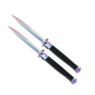 Set doua bricege tip Stiletto, DEPOX , multicolor, deschidere manuala, lungime 33 cm, lama metalica