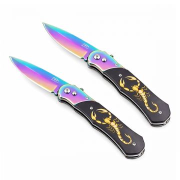 Set doua cutite automate, DEPOX , design compact, 24 cm, multicolor