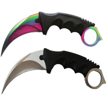 Set doua cutite karambit DEPOX , Comando Specialist, otel inoxidabil, multicolor, 20 cm
