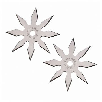 Set doua stele de aruncat, 8 colturi, otel inoxidabil, 10 cm , argintiu