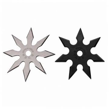 Set doua stele de aruncat DEPOX , 7 si 8 colturi, metalic, negru argintiu, 10 cm