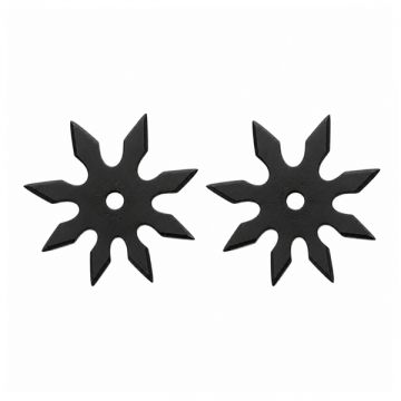 Set doua stele de aruncat DEPOX , 8 colturi, metalic, negru, 10 cm