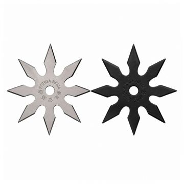 Set doua stele de aruncat DEPOX , 8 colturi, metalic, negru argintiu, 10 cm