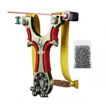 Set prastie cu laser, boloboc si 100 bile metalice 7 mm, DEPOX , 12 cm, Metal