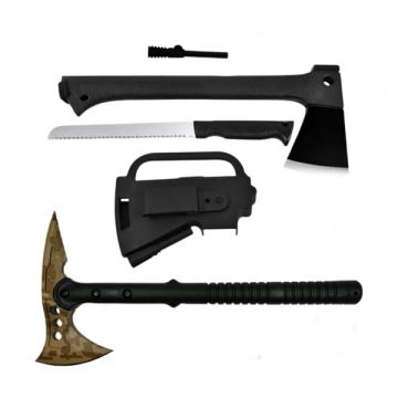 Set Topor multifunctional si Topor Desert Camo, DEPOX  , negru, 39 cm