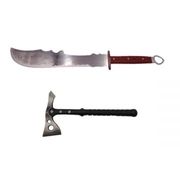 Set Topor Tactical Surivour, 38 cm si Sabie de vanatoare , Dragon Stance , DEPOX  , Cutit de aruncat si teaca incluse