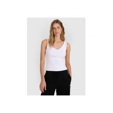Top sport  alb - slim - pentru femei