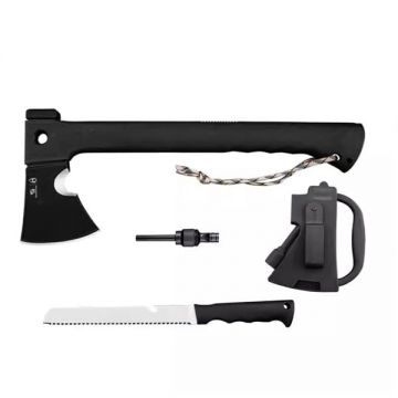 Topor 3 in 1 amnar,cutit si fluier, 35.5 cm, teaca inclusa