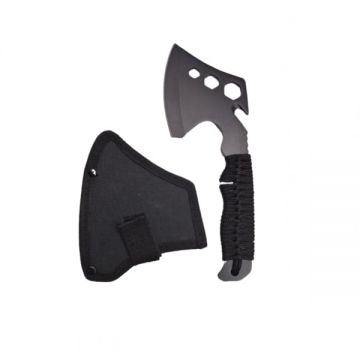 Topor multifunctional, DEPOX , maner paracord, inox, negru