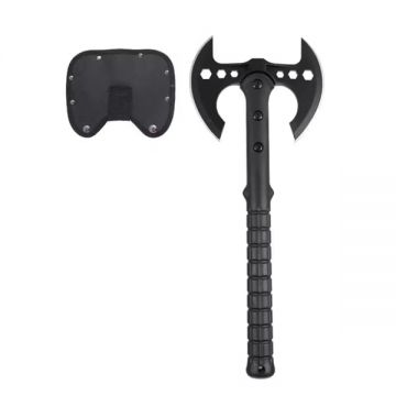 Topor multifunctional, tais dublu, 40 cm, negru
