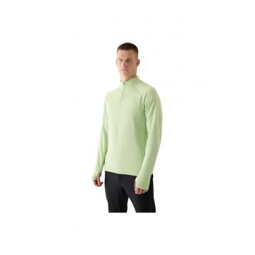 Bluza barbati  guler inalt - verde - poliester