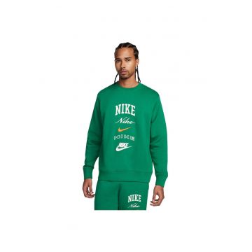 Bluza  Club Fleece pentru barbati - verde - bumbac - imprimeuri si broderii -