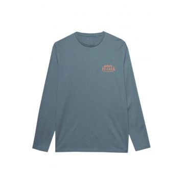 Bluza sport barbati  croiala lejera - decolteu rotund - 100% bumbac - albastru