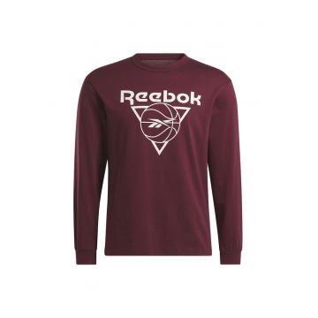 Bluza sport barbati  croiala lejera - guler rotund - rosu - bumbac