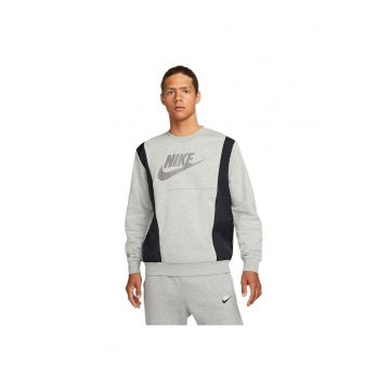 Bluza  Sportswear barbati - French Terry - calduros - gri/negru - bumbac/poliester