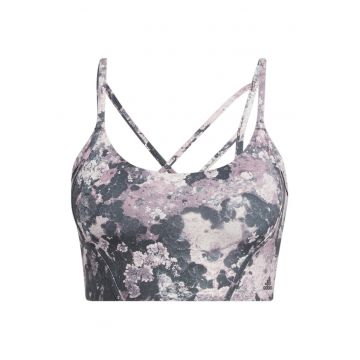 Bustiera femei  Adidas Wms Sport-bh Yo Ls Ll Aop - Gri