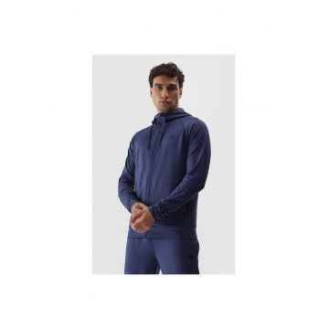 Hanorac sport barbati  albastru - material reciclat - tehnologie 4FDry - croiala regulata