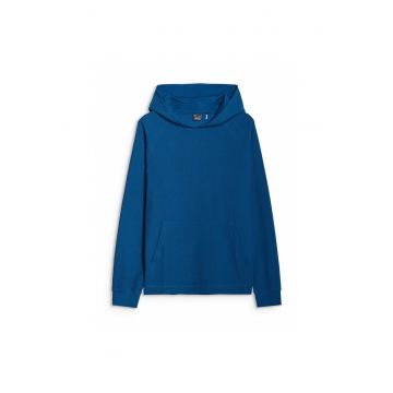 Hanorac sport barbati  turcoaz - fara fermoar - gluga - textil